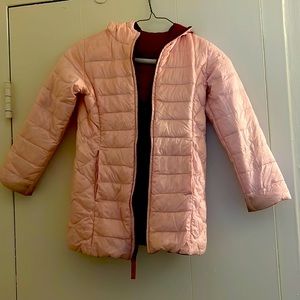 Garnet Hill girls reversible puffer jacket